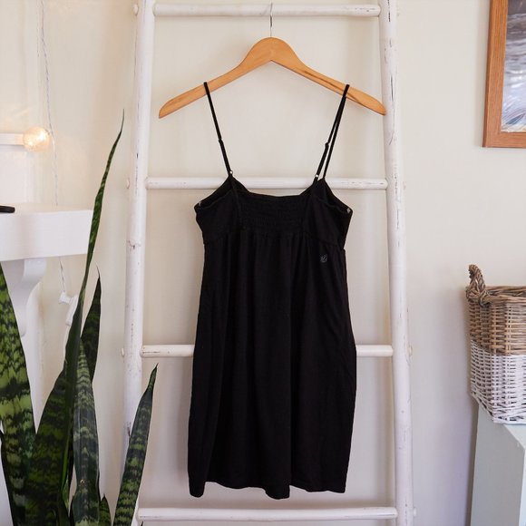 Volcom Black Cotton Mini Dress - Picture 2 of 2